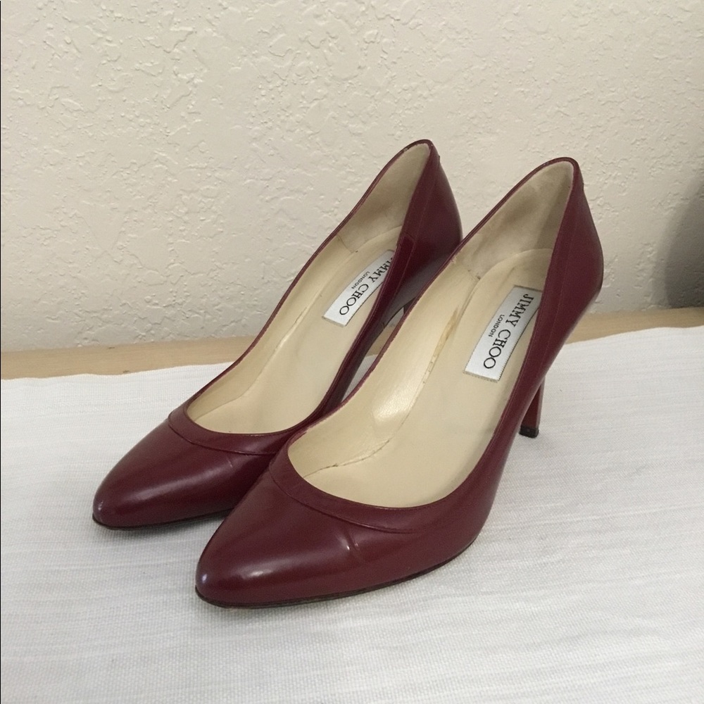 Jimmy Choo Leather Red Pumps Sz. 37